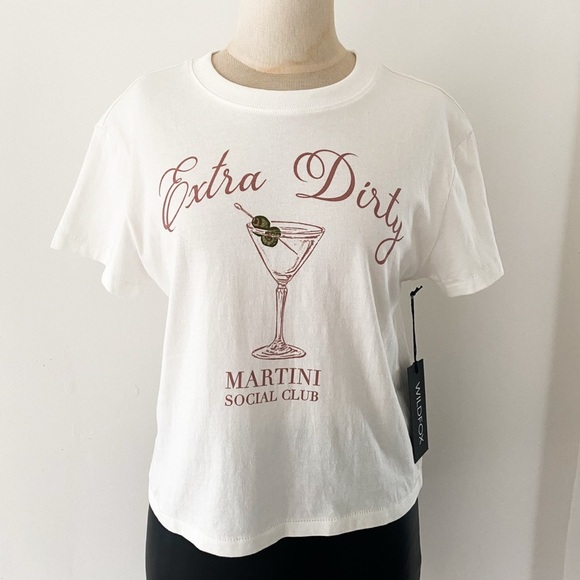 Wildfox “Extra Dirty Martini Social Club” Graphic Tee – Size Small - Picture 8 of 11